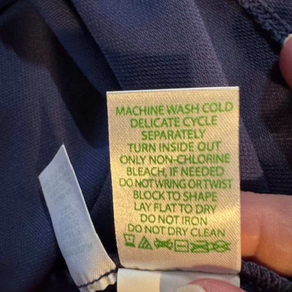 Lilly Pulitzer NWT Luxletic Martina Polo Top | UPF 50+ Navy Golf Ruffle Tank M - Picture 8 of 9